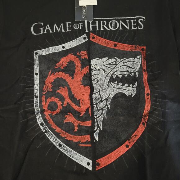 NWT Game of thrones small black short sleeve shirt - Picture 3 of 5